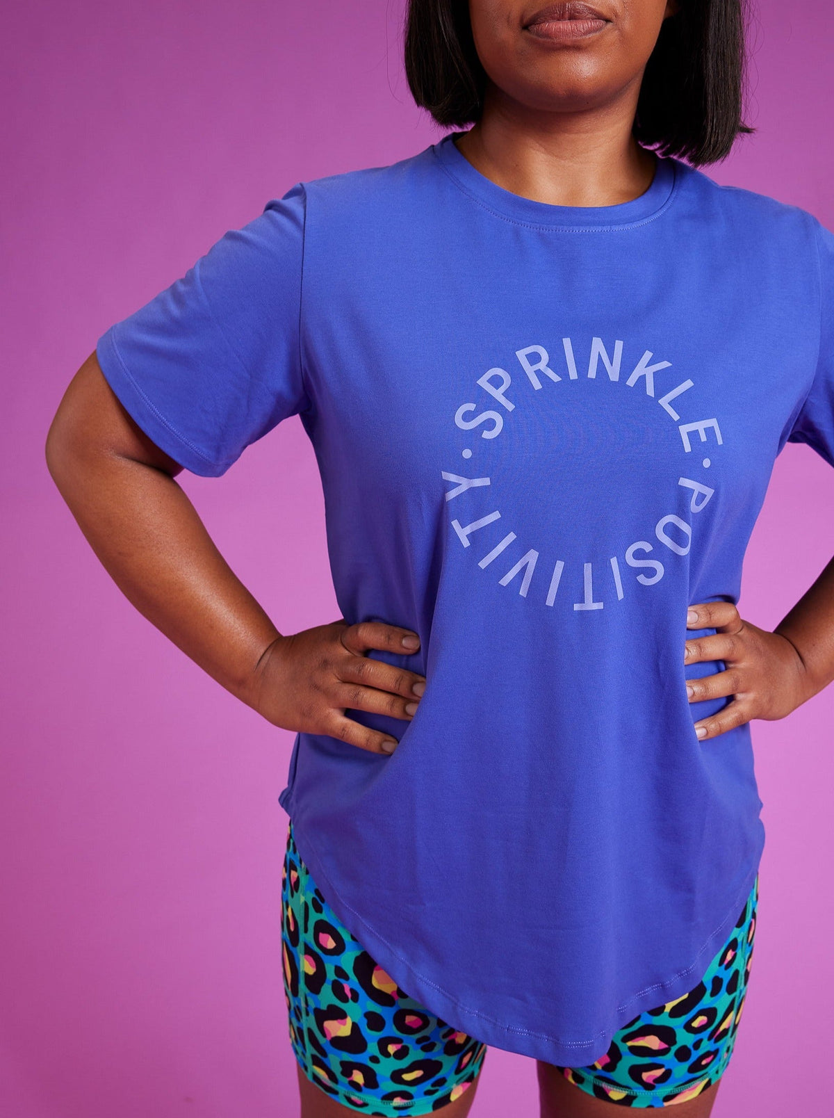 Indigo Purple Sprinkle Positivi-Tee - oversized organic cotton t shirt