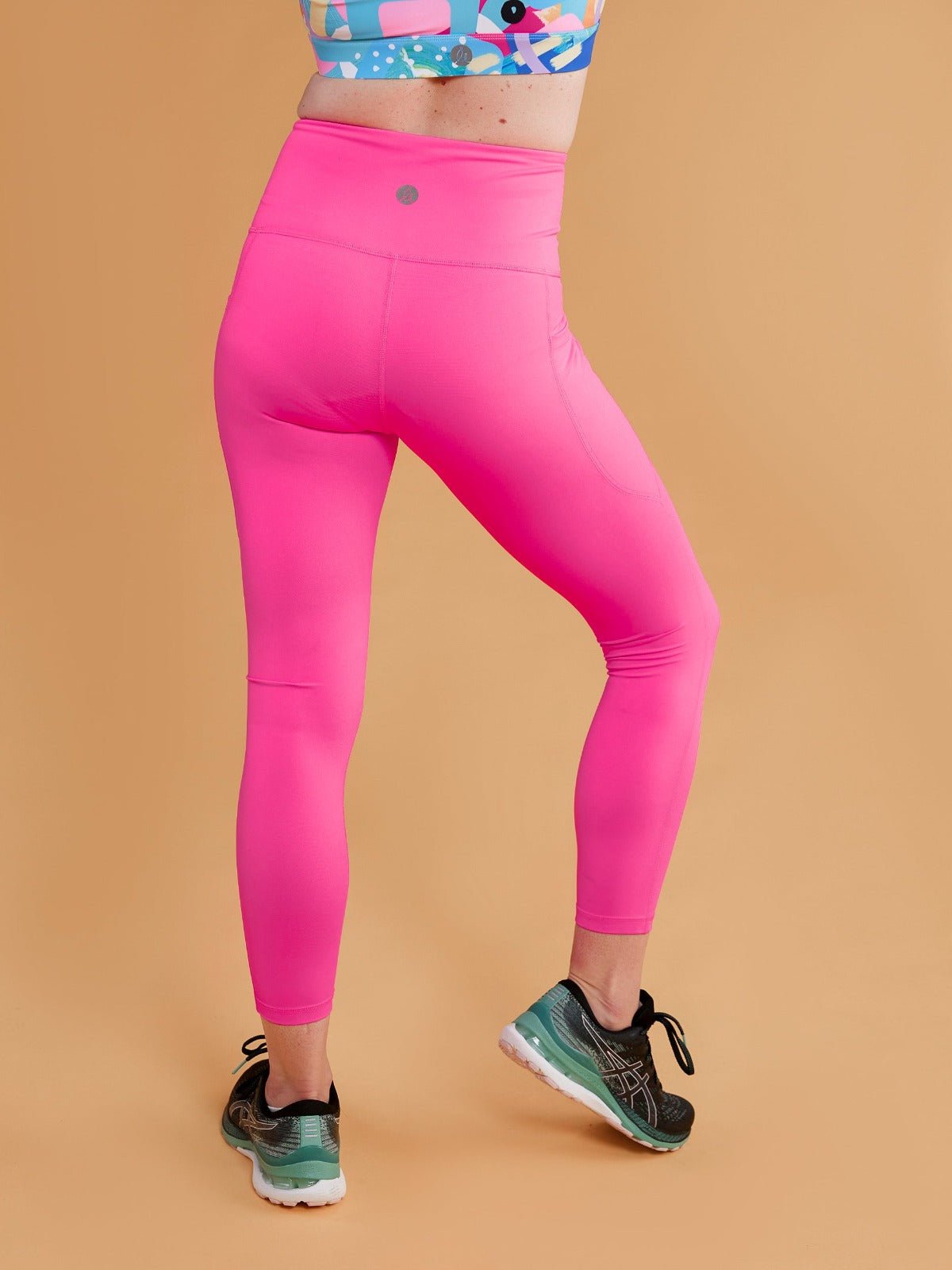 Neon Pink Everyday Legging - 7/8 length - neon pink squat proof leggings