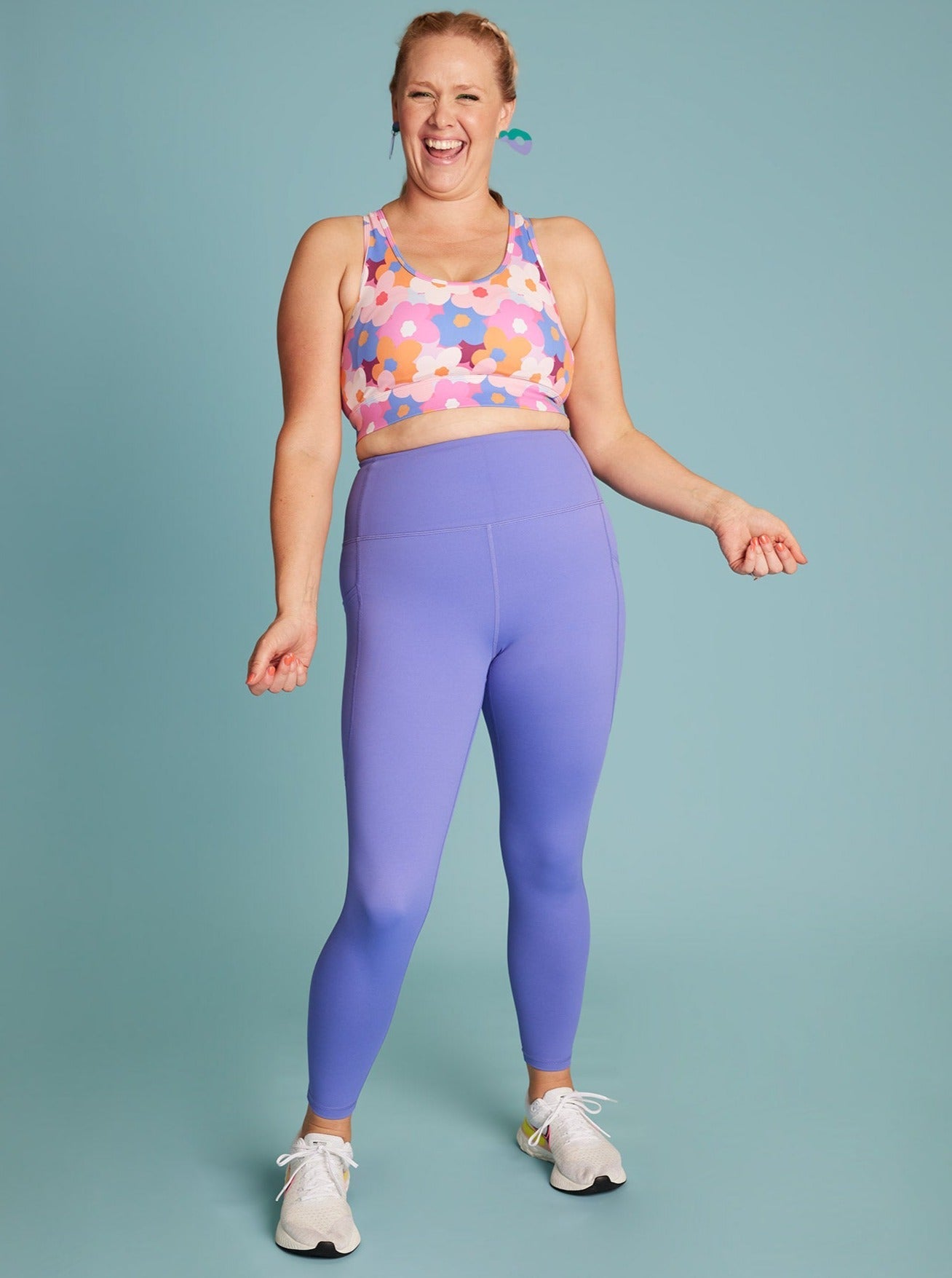 Periwinkle Purple Everyday Legging - 7/8 length - squat proof no sweat marks tights