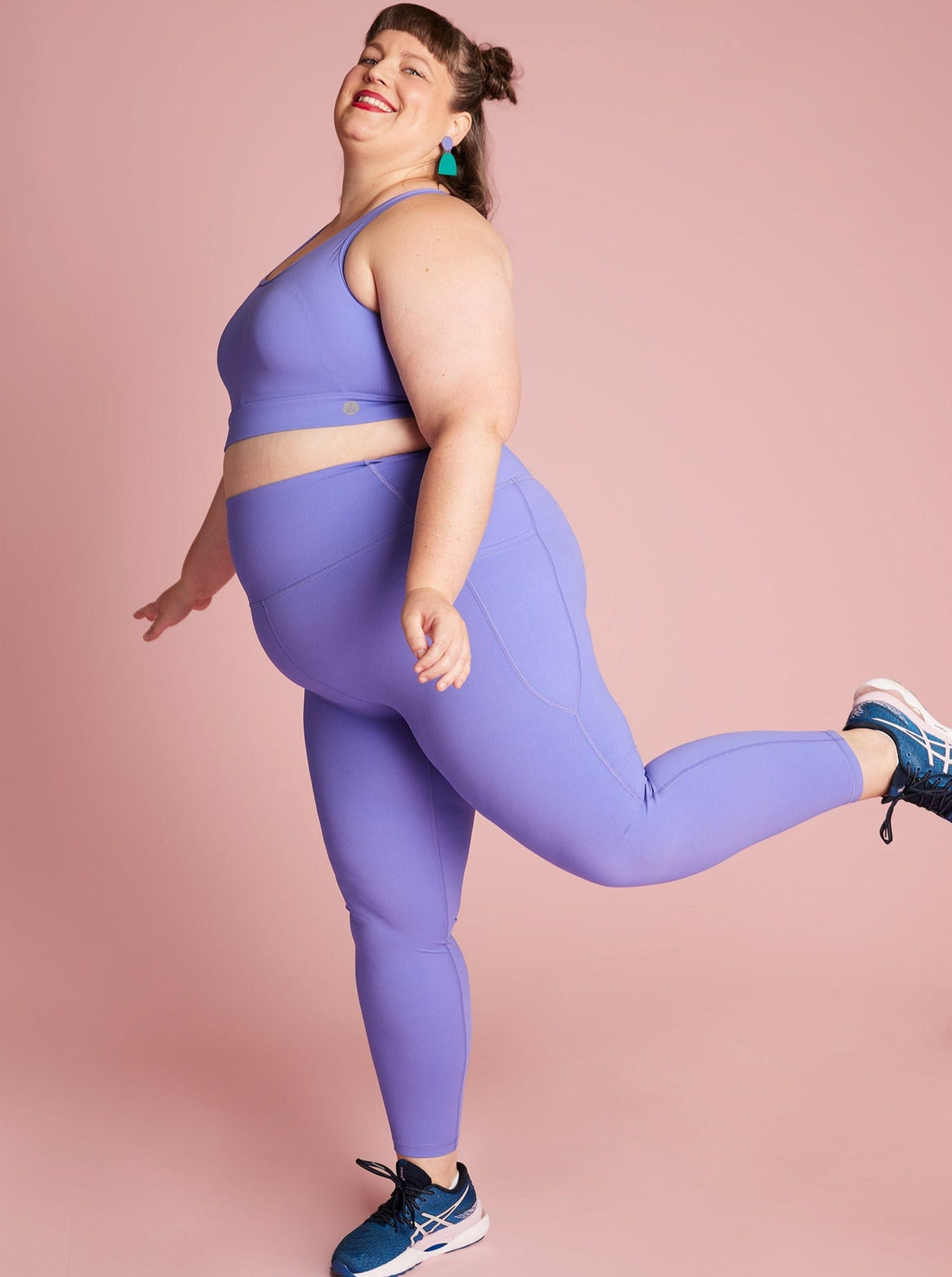 Periwinkle Purple Everyday Legging - 7/8 length - gym tights for plus size