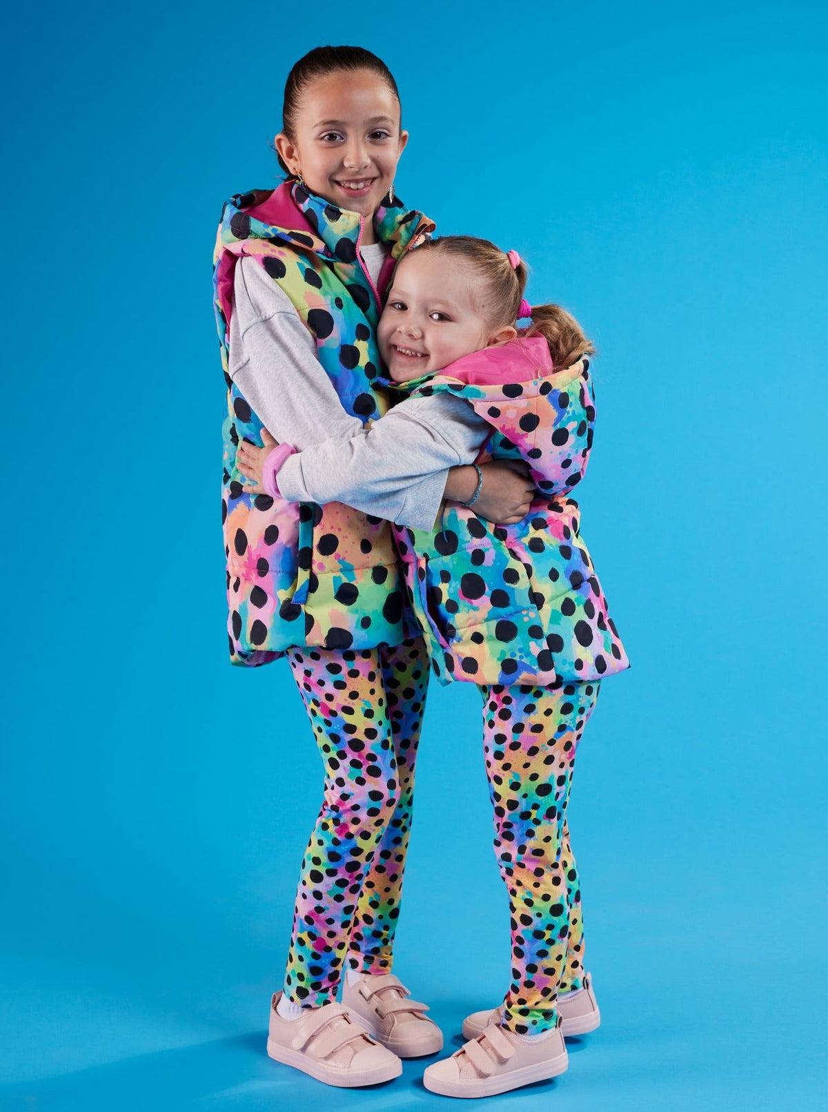 Polka Party Hooded Puffer Vest - Kids -