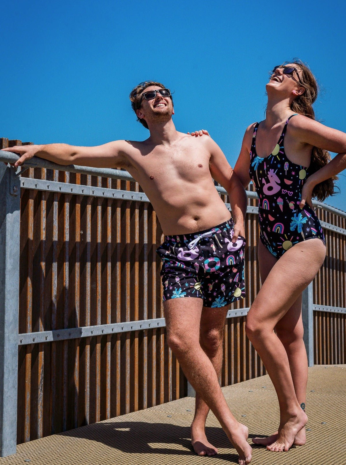 Pool Party Board Shorts - Unisex - couple matching swimwear