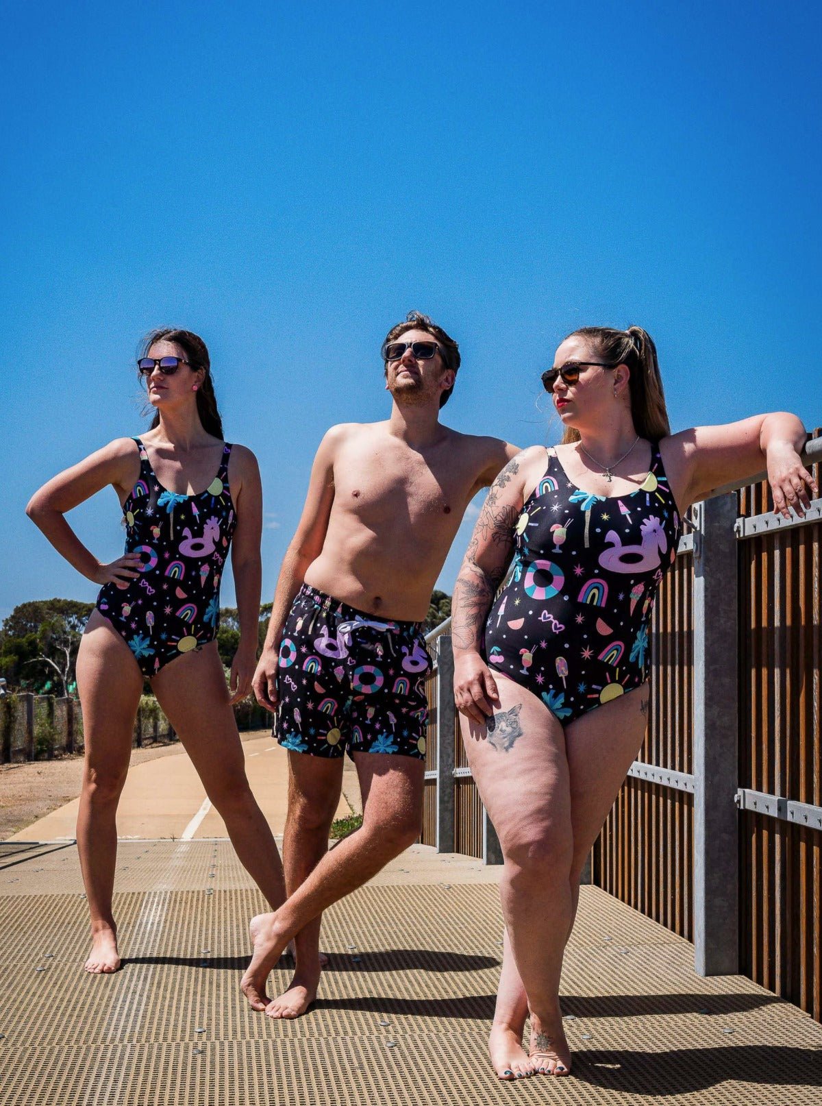 Pool Party Board Shorts - Unisex - family matching swimwear