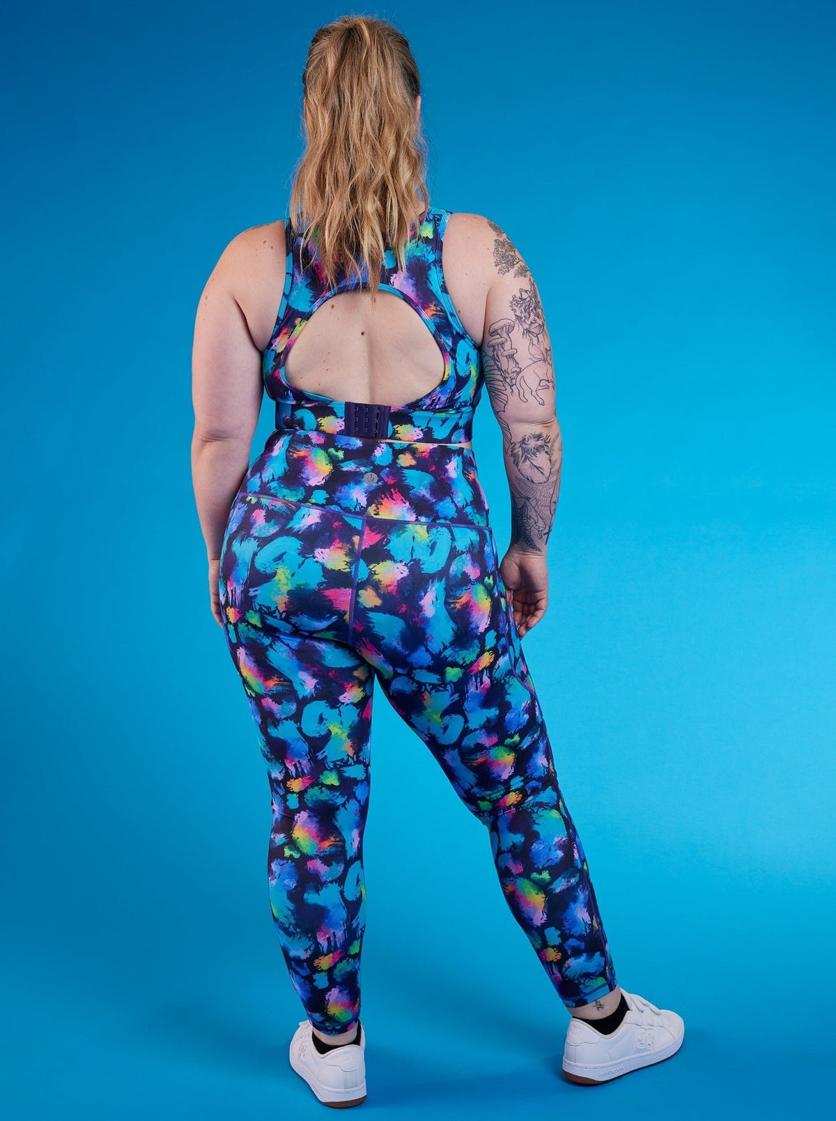 Rainbow Splatter Everyday Legging - 7/8-length - squat proof gym leggings plus size