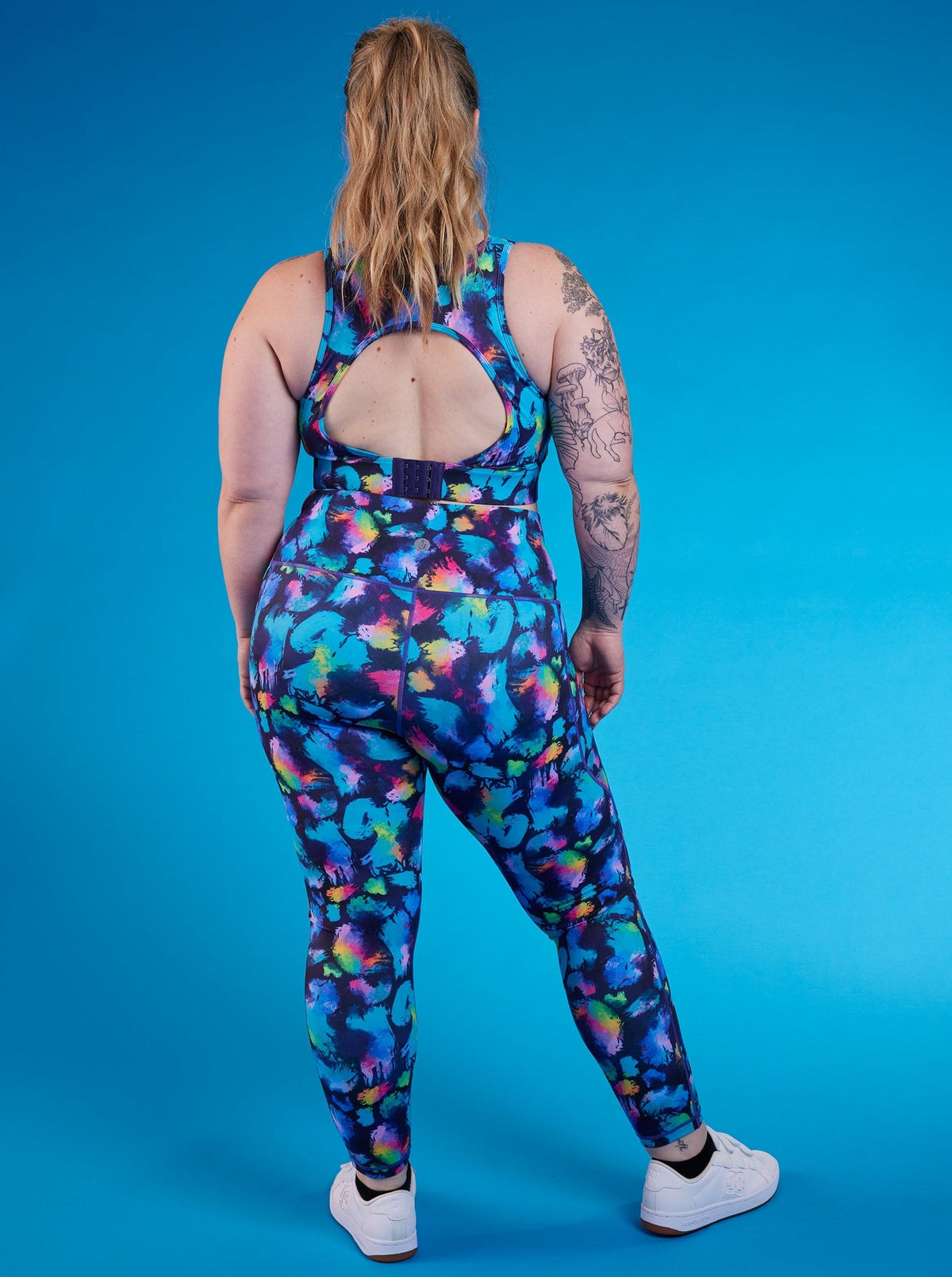 Rainbow Splatter Everyday Legging - 7/8-length - squat proof gym leggings plus size