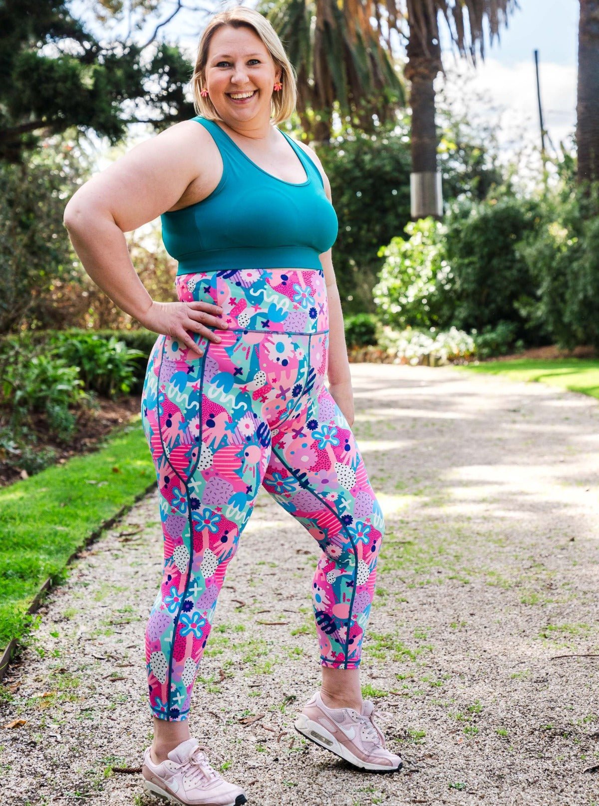 Razzle Dazzle Everyday Legging - 7/8-length - high waisted leggings with pockets plus size