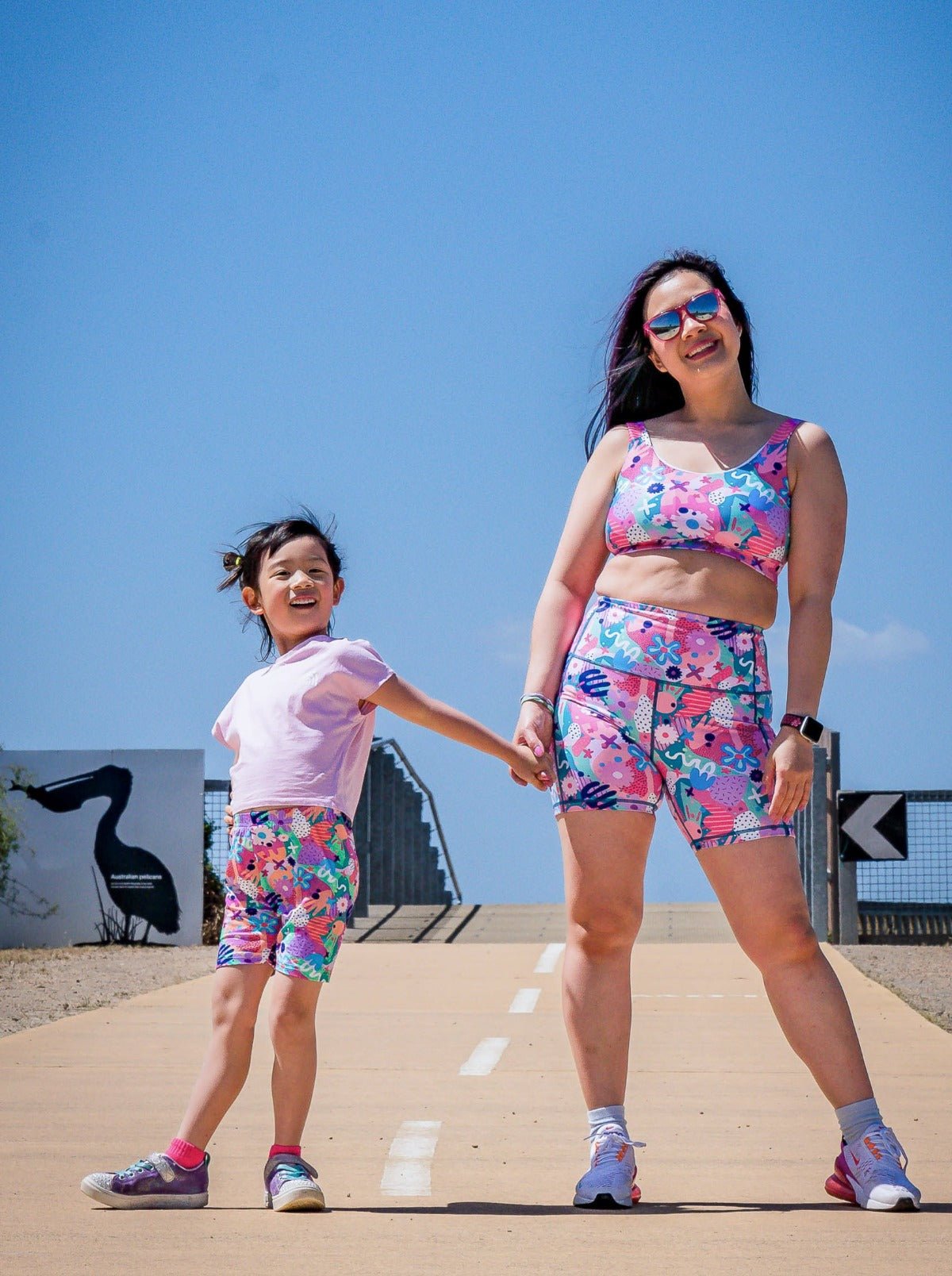 Razzle Dazzle - Kids Biker Shorts - matching mother daughter outfits