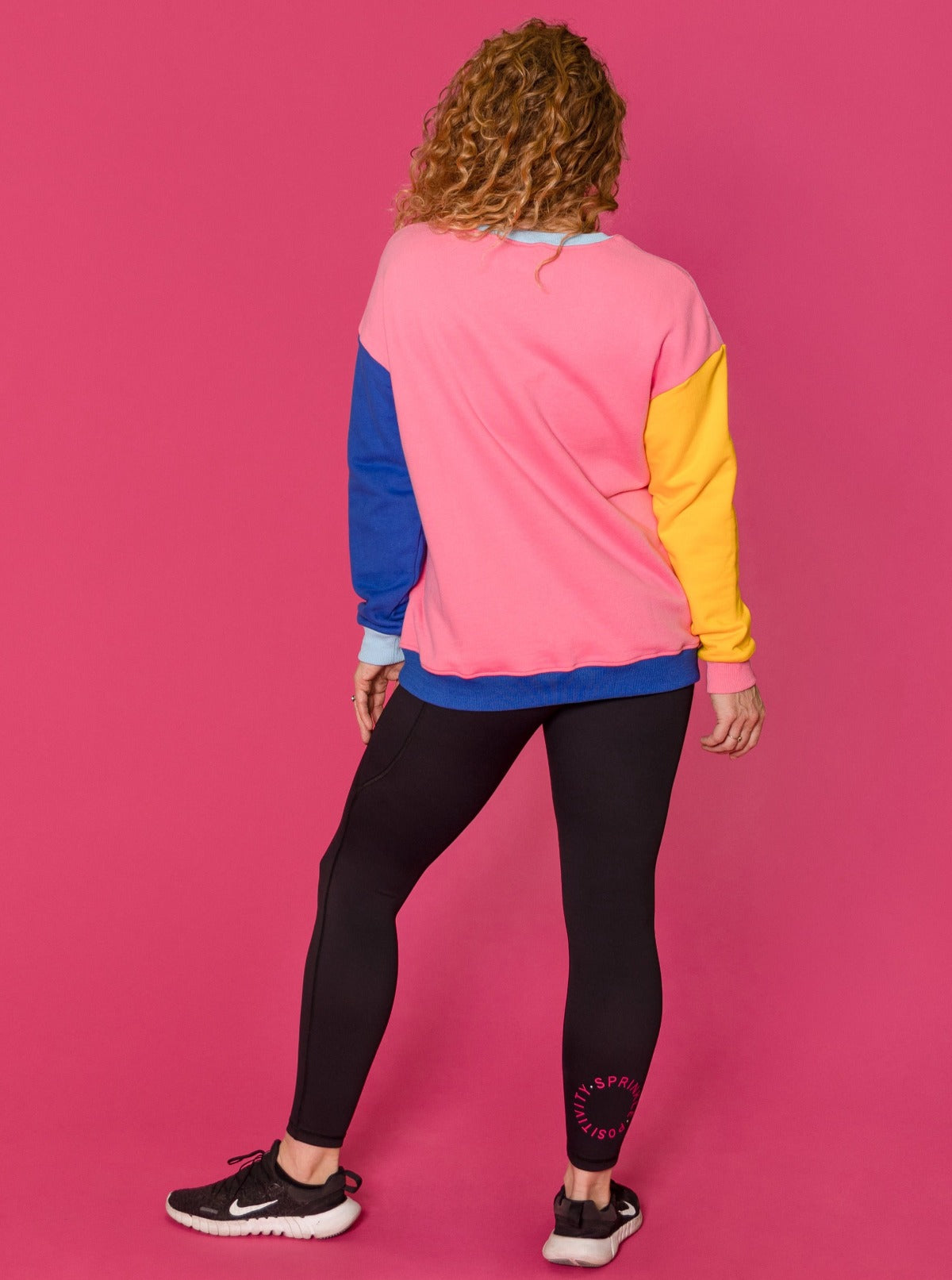 Sprinkle Positivity Colour Block Fleece Sweatshirt (PREORDER) -