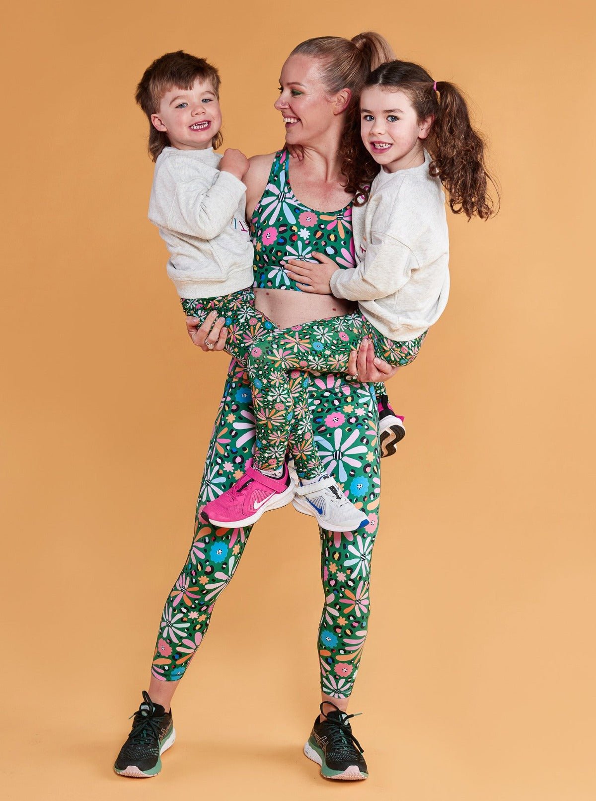 Wild Flower - Bamboo Kids Leggings - matching outfits mum children